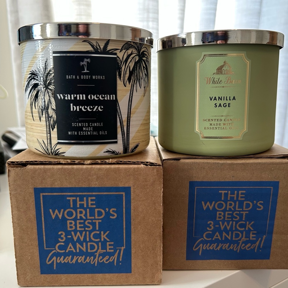 Bath & Body Works Scented Candles, set of 2